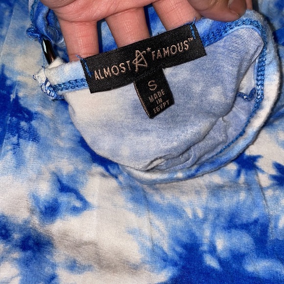 Almost Famous Blue Tie Dye Mini Dress - Picture 3 of 3